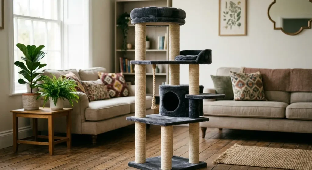 can you give me an image a cat tree with no cats