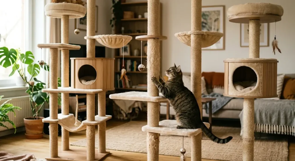 single cat playing alone